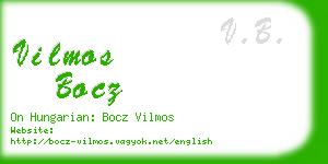 vilmos bocz business card